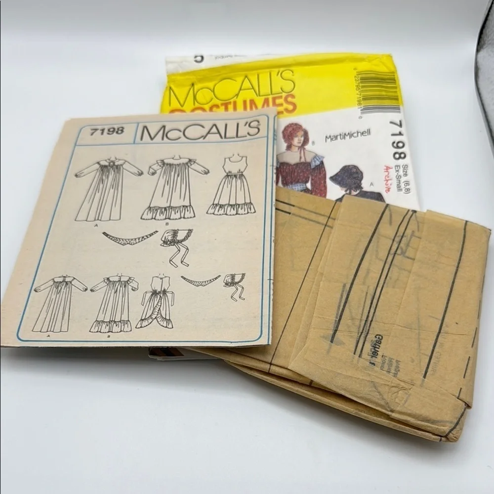 McCall's Westward Ho Pioneer Costumes Pattern 7198 Size Ex-Small (6,8)